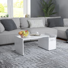 Salontafel 90x45x35 cm bewerkt hout wit