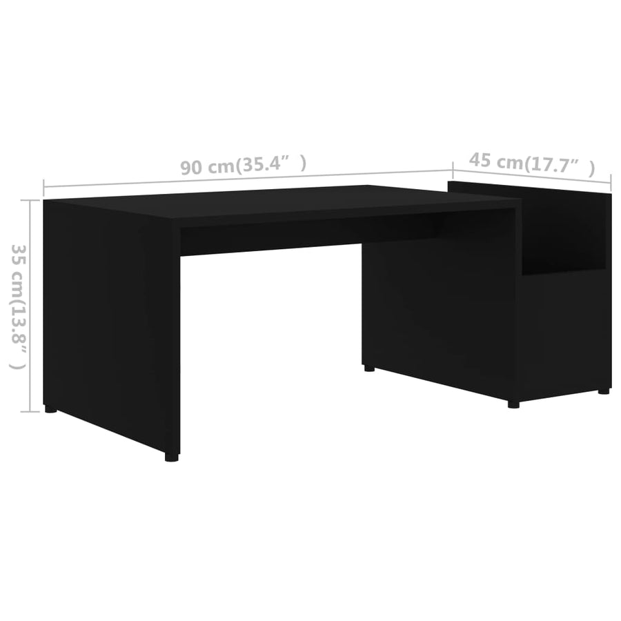 Salontafel 90X45X35 Cm Spaanplaat Zwart 1