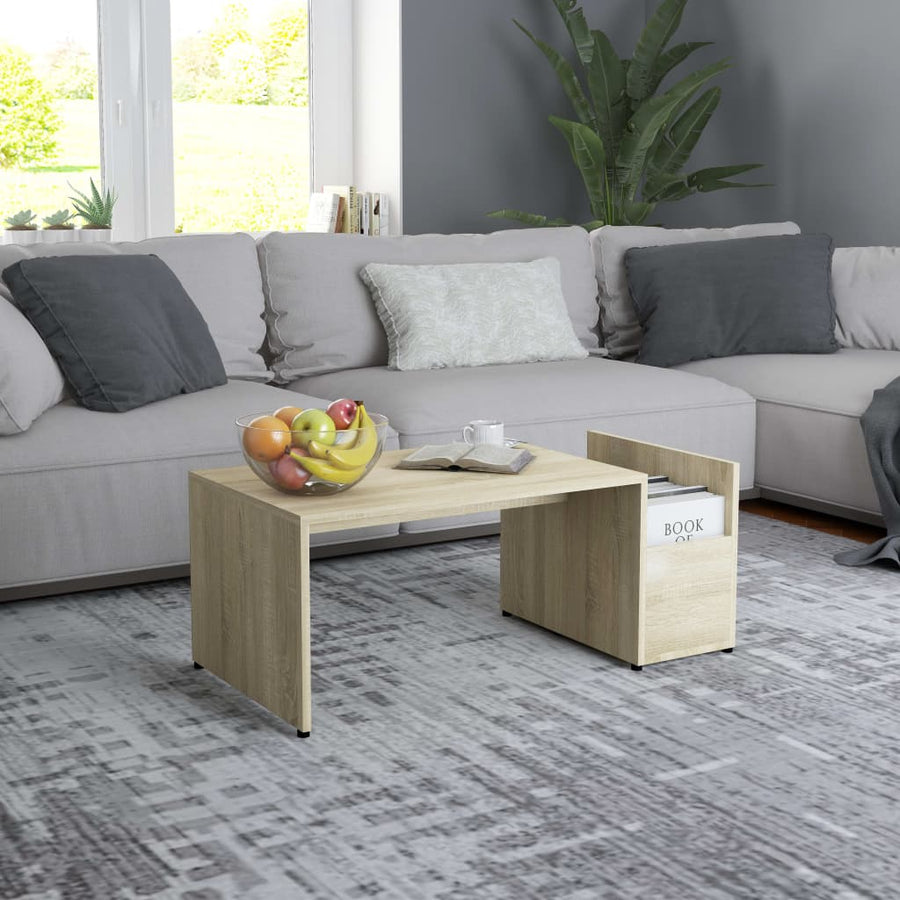 Salontafel 90X45X35 Cm Spaanplaat Sonoma Eikenkleurig 1