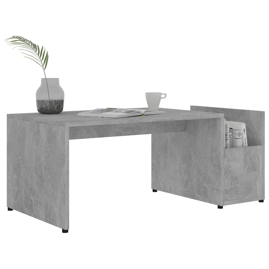 Salontafel 90X45X35 Cm Spaanplaat Betongrijs 1