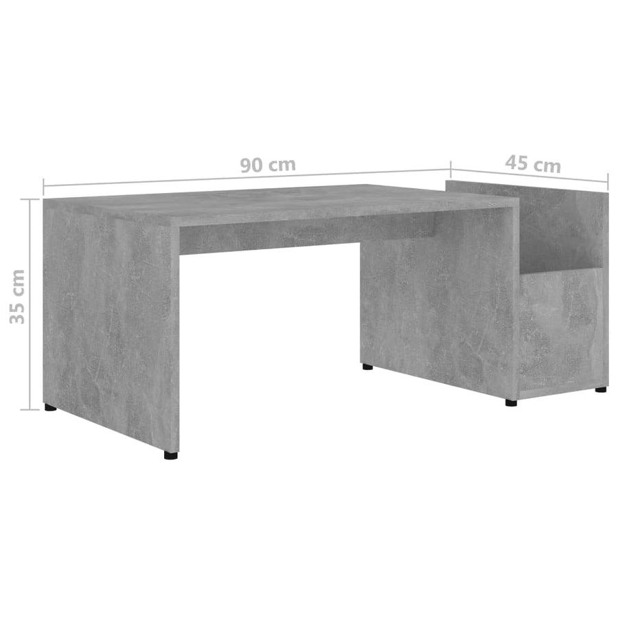 Salontafel 90X45X35 Cm Spaanplaat Betongrijs 1