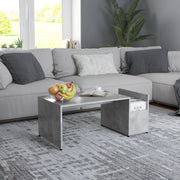 Salontafel 90x45x35 cm spaanplaat betongrijs
