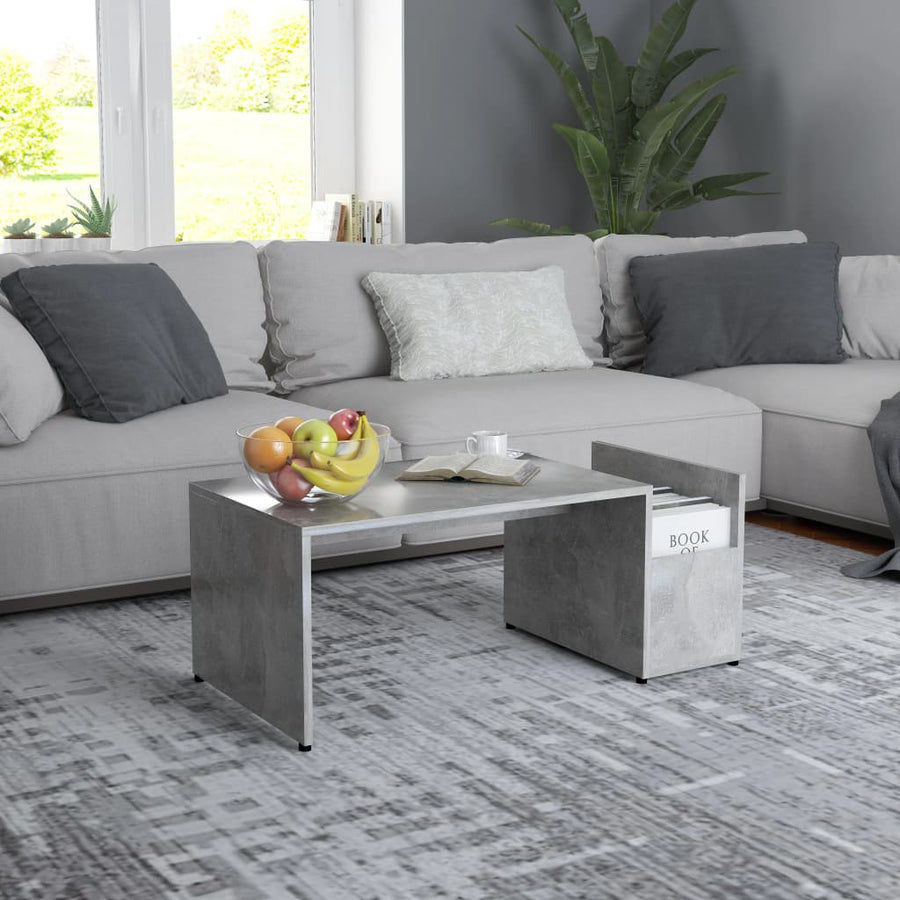 Salontafel 90X45X35 Cm Spaanplaat Betongrijs 1