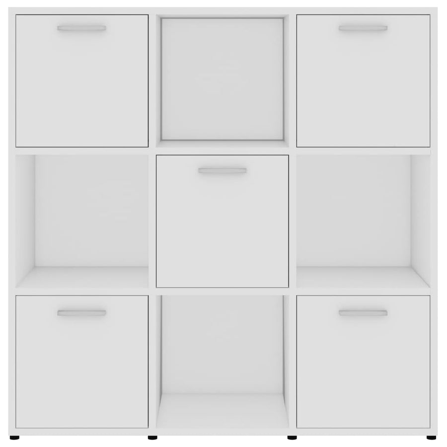 Boekenkast 90X30X90 Cm Bewerkt Hout Wit