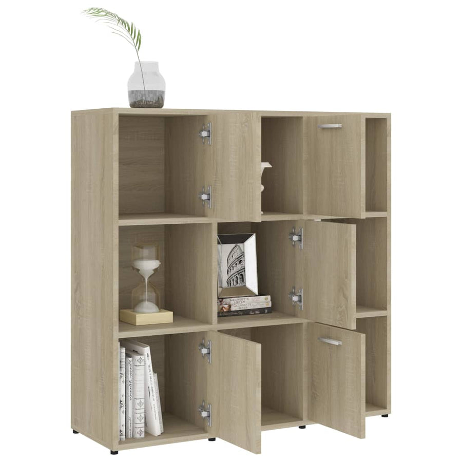 Boekenkast 90X30X90 Cm Spaanplaat Kleurig Sonoma eiken