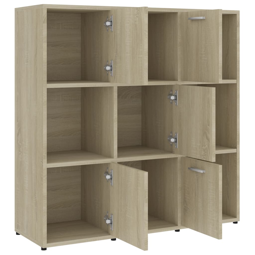 Boekenkast 90X30X90 Cm Spaanplaat Kleurig Sonoma eiken