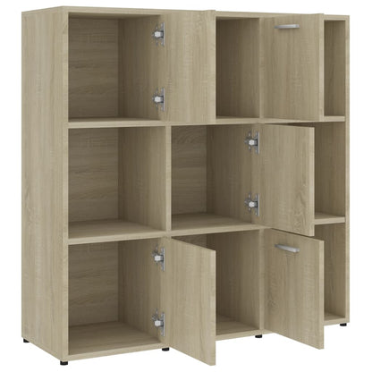 Boekenkast 90X30X90 Cm Spaanplaat Kleurig Sonoma eiken