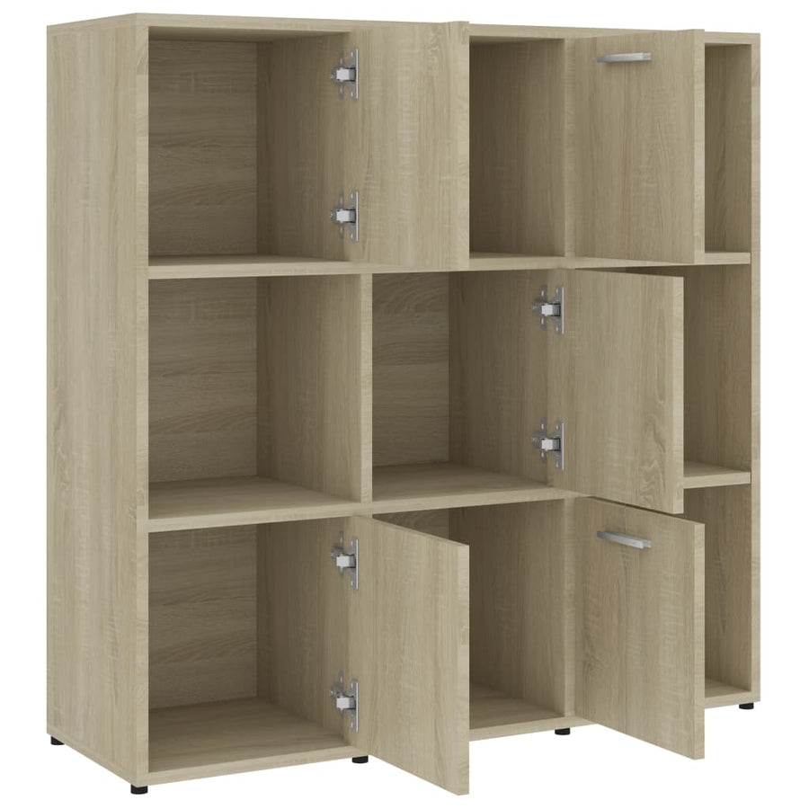Boekenkast 90X30X90 Cm Spaanplaat Kleurig Sonoma eiken