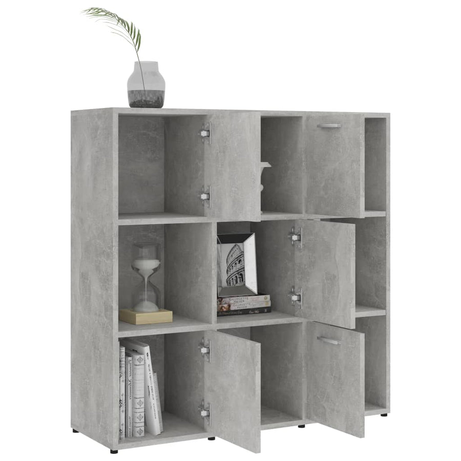 Boekenkast 90X30X90 Cm Spaanplaat Betongrijs
