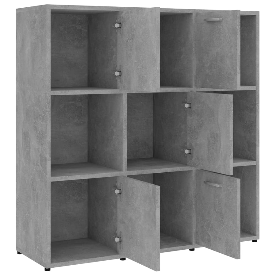 Boekenkast 90X30X90 Cm Spaanplaat Betongrijs