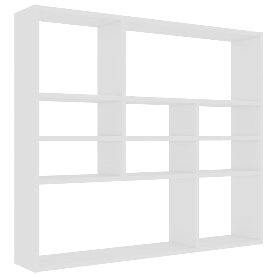 Wandschap 90x16x78 cm bewerkt hout wit Wit