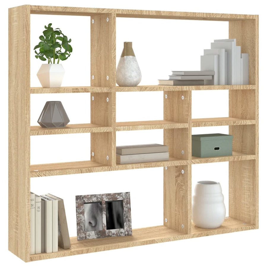 Wandschap 90x16x78 cm spaanplaat sonoma eikenkleurig Sonoma eiken