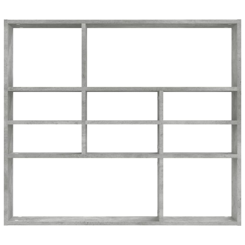 Wandschap 90x16x78 cm spaanplaat betongrijs Betongrijs