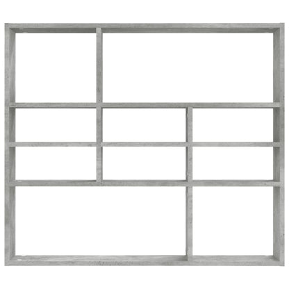 Wandschap 90x16x78 cm spaanplaat betongrijs Betongrijs