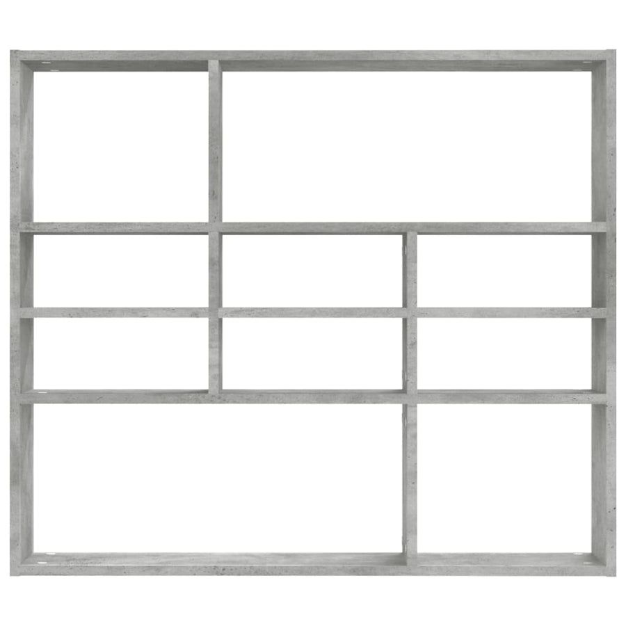 Wandschap 90x16x78 cm spaanplaat betongrijs Betongrijs