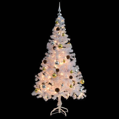 Kunstkerstboom Met Verlichting En Kerstballen 150 Cm 150 x 80 cm