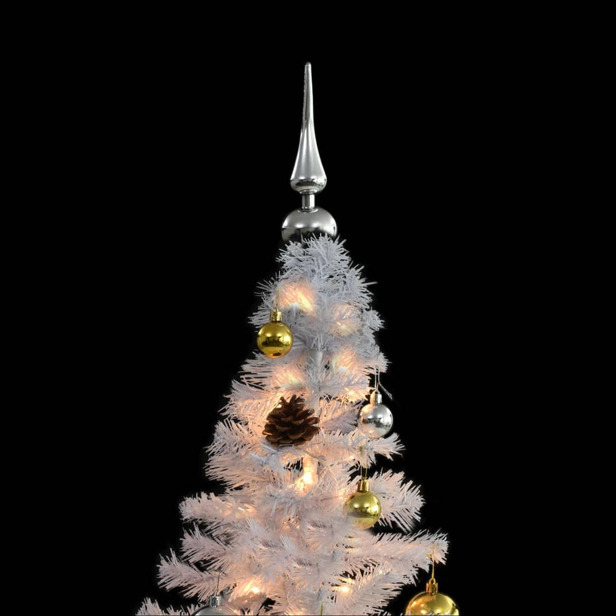 Kunstkerstboom Met Verlichting En Kerstballen 150 Cm 150 x 80 cm