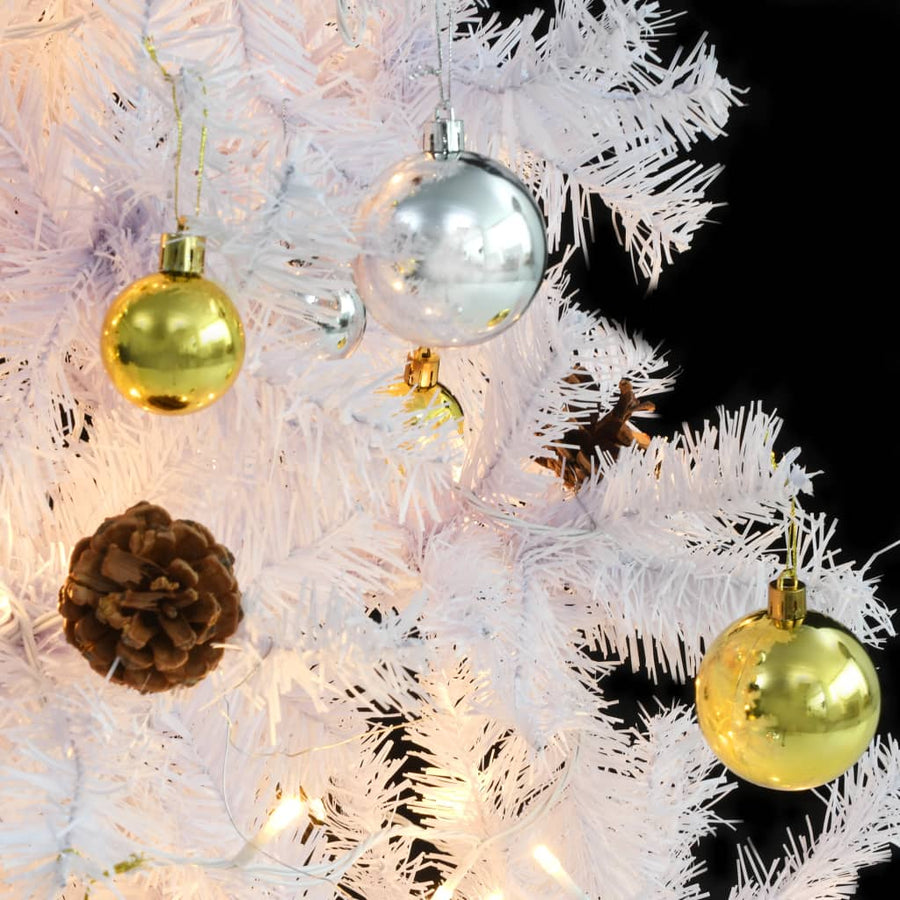 Kunstkerstboom Met Verlichting En Kerstballen 150 Cm 150 x 80 cm