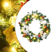Kerstkrans 60 cm groen met LED