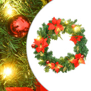 Kerstkrans 60 cm PVC groen met LED