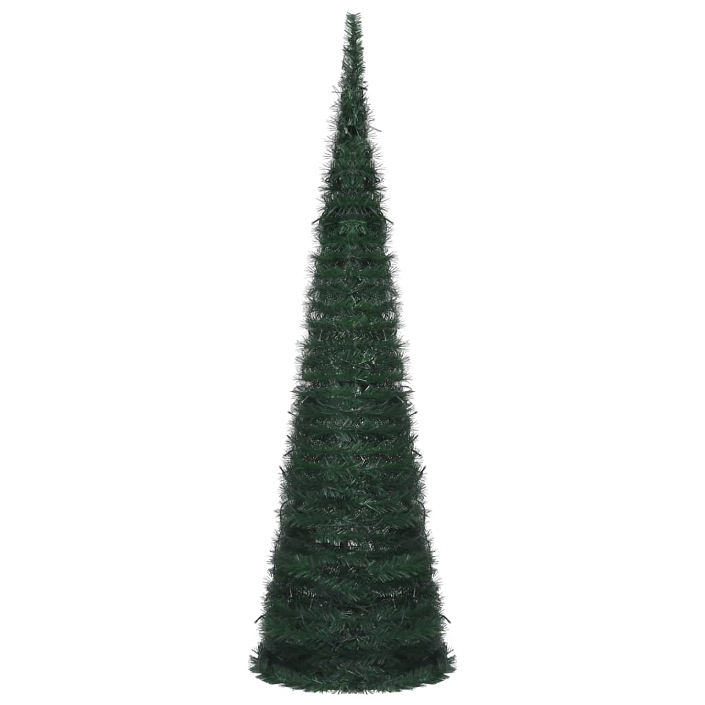 Kunstkerstboom met verlichting pop-up 150 cm groen