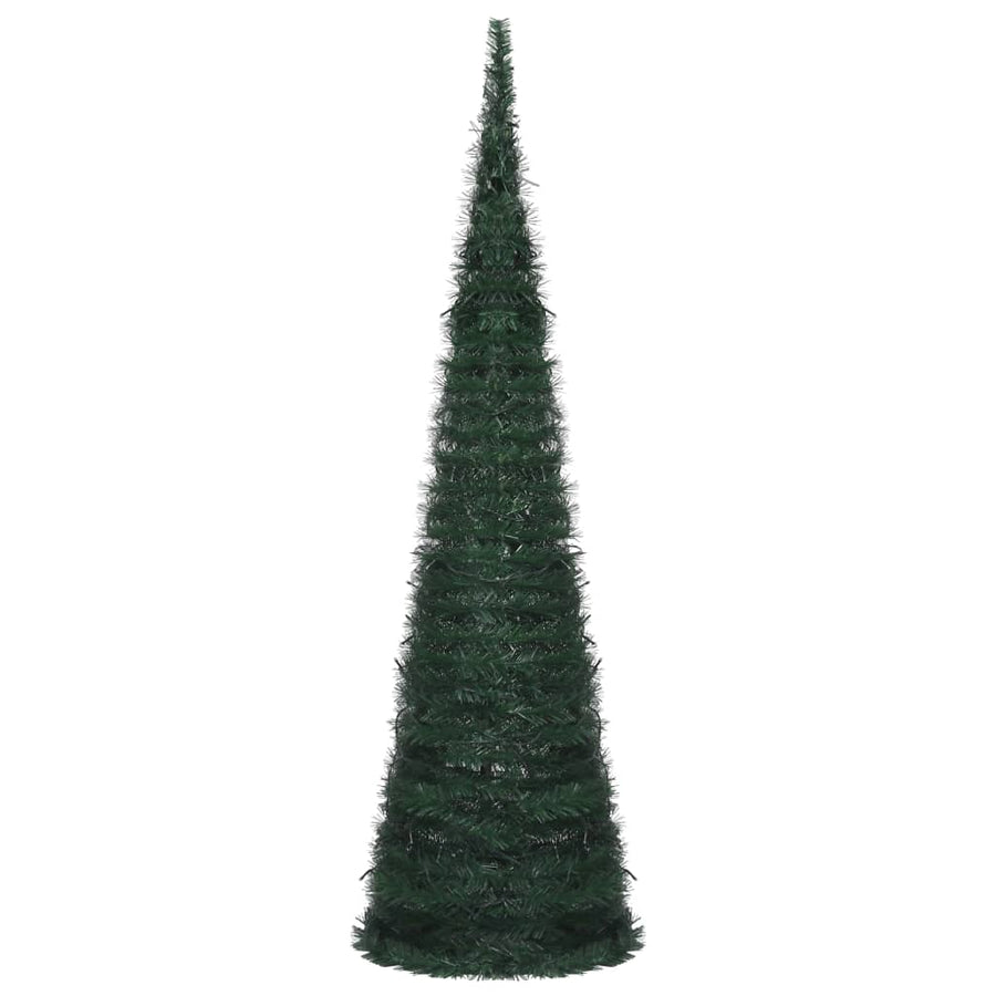 Kunstkerstboom met verlichting pop-up 150 cm groen