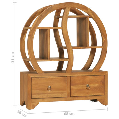 Kast Met Yin Yang Schap Massief Teakhout 68 x 26 x 83 cm