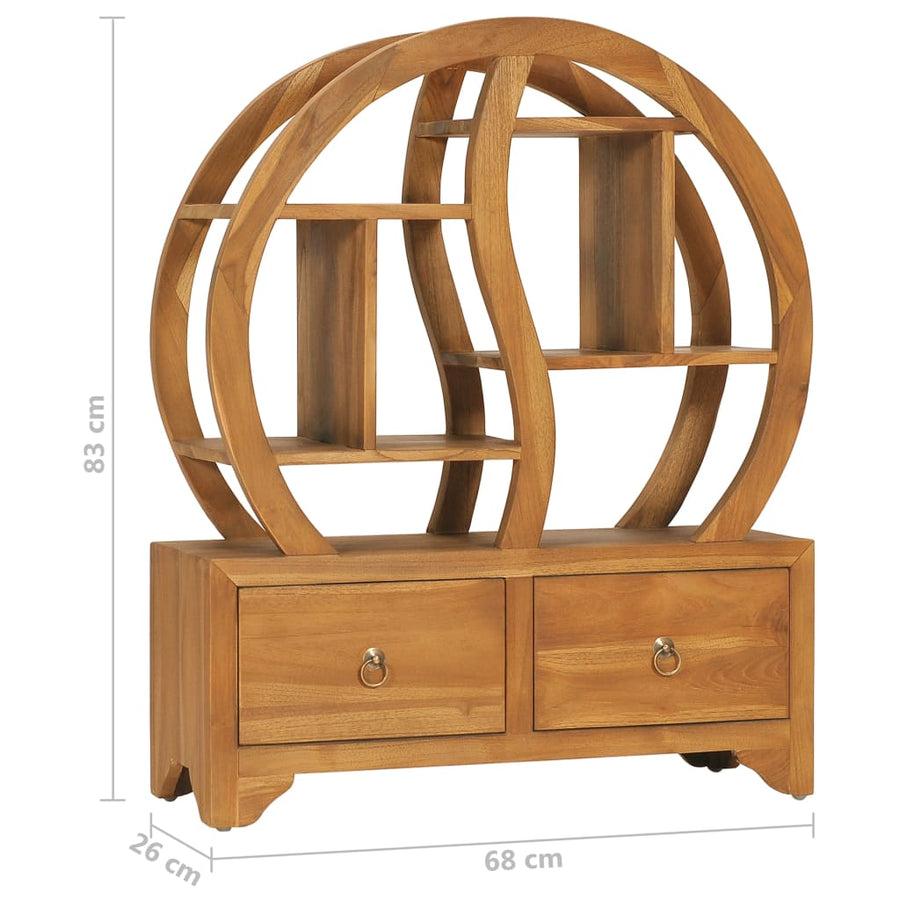 Kast Met Yin Yang Schap Massief Teakhout 68 x 26 x 83 cm