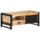 Coffee table 100X50X40 Cm Rough Mango Wood solid mango wood