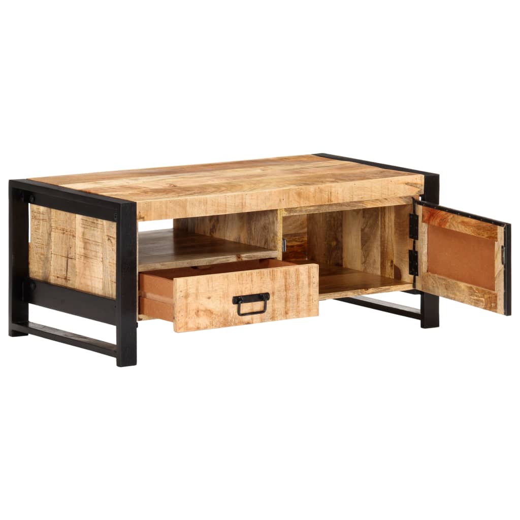 Salontafel 100X50X40 Cm Ruw Mangohout massief mangohout