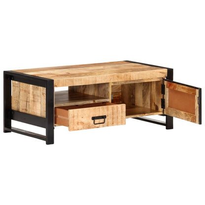 Salontafel 100X50X40 Cm Ruw Mangohout massief mangohout