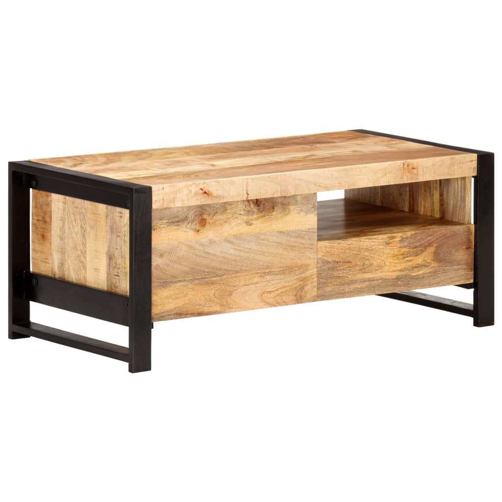 Salontafel 100X50X40 Cm Ruw Mangohout massief mangohout