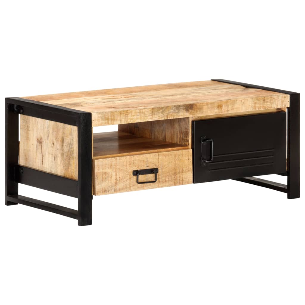 Salontafel 100X50X40 Cm Ruw Mangohout massief mangohout