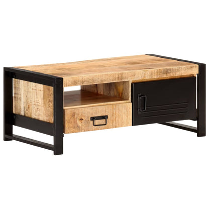Salontafel 100X50X40 Cm Ruw Mangohout massief mangohout