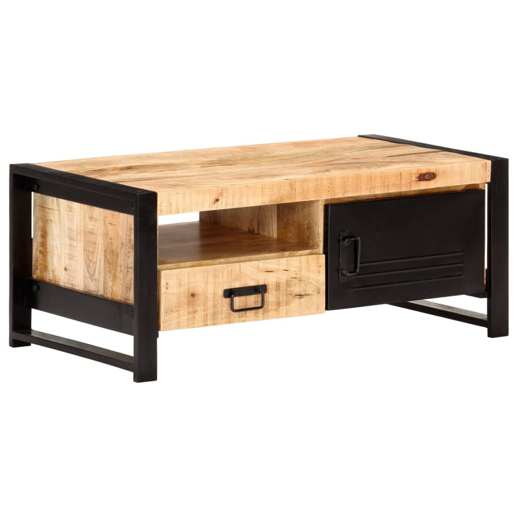 Salontafel 100X50X40 Cm Ruw Mangohout massief mangohout