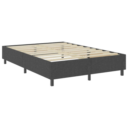 Boxspring Stof Donkergrijs 140 x 200 cm Gecapitonneerd hoofdeinde + 35,5 cm bedbodem