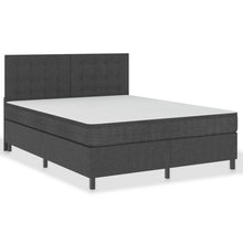 Boxspring Stof Donkergrijs 160 x 200 cm Gecapitonneerd hoofdeinde + 35,5 cm bedbodem