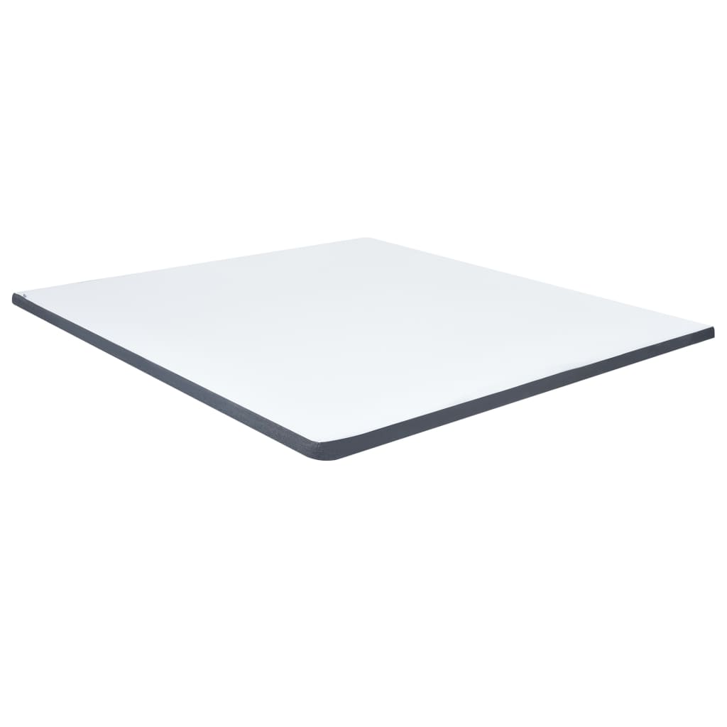 Boxspring Stof Donkergrijs 200 x 200 cm Gecapitonneerd hoofdeinde + 35,5 cm bedbodem