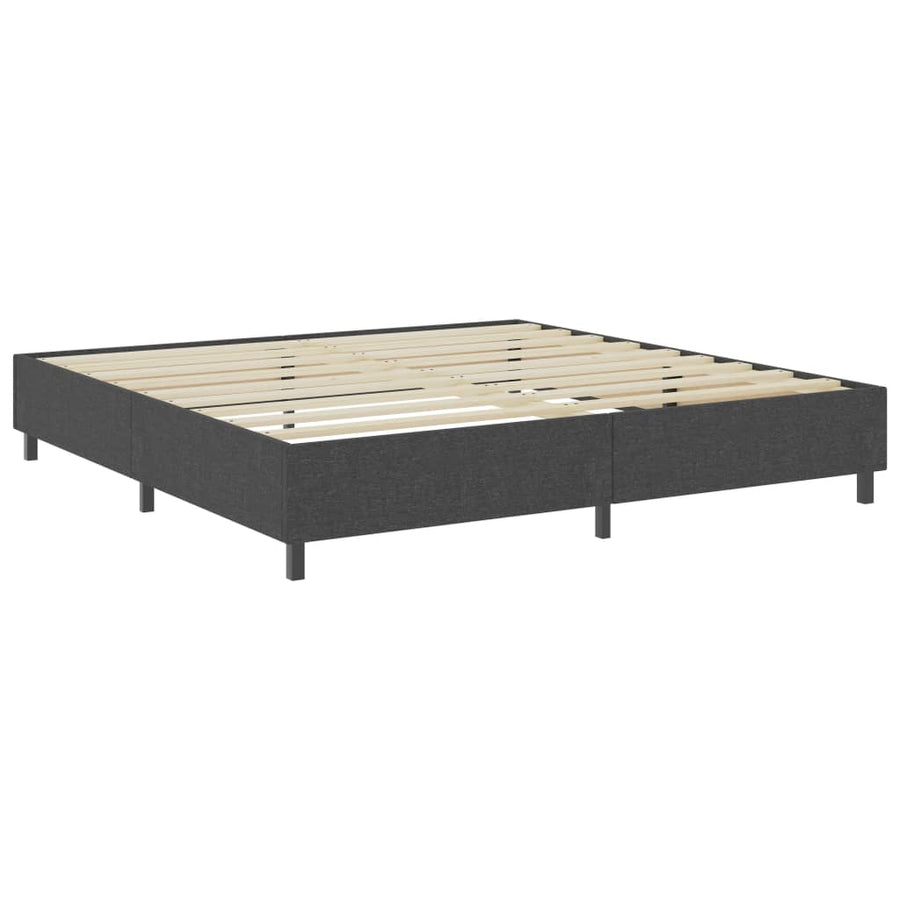 Boxspring Stof Donkergrijs 200 x 200 cm