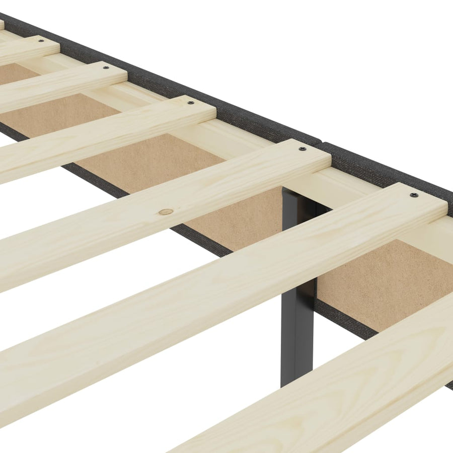 Boxspring Stof Donkergrijs 200 x 200 cm