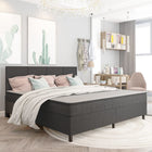 Boxspring 200x200 cm donkergrijs