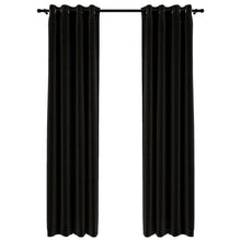 Gordijnen Linnen-Look Verduisterend 140 x 225 cm Antraciet