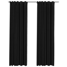 Gordijnen Linnen Verduisterend Haken 140 x 245 cm Antraciet