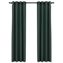 Gordijnen Linnen-Look Verduisterend Ogen 140 x 245 cm Groen