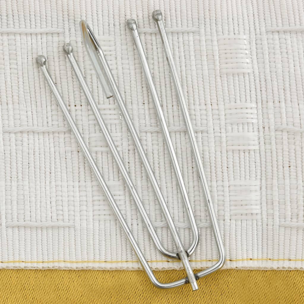 Gordijnen Linnen-Look Verduisterend Haken 140 x 175 cm Geel