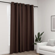 Gordijn verduisterend linnen-look 290x245 cm taupe