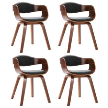 Eetkamerstoelen 4 st gebogen hout en kunstleer