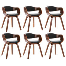 Eetkamerstoelen 6 st gebogen hout en kunstleer