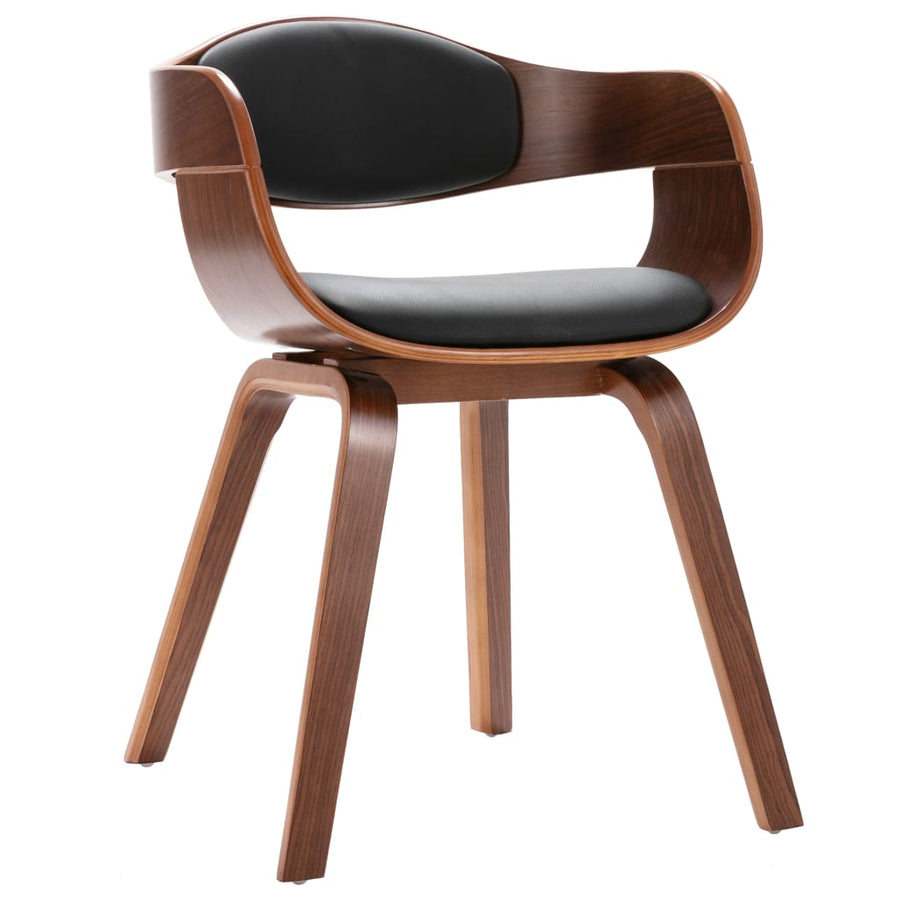 Eetkamerstoelen 6 st gebogen hout en kunstleer