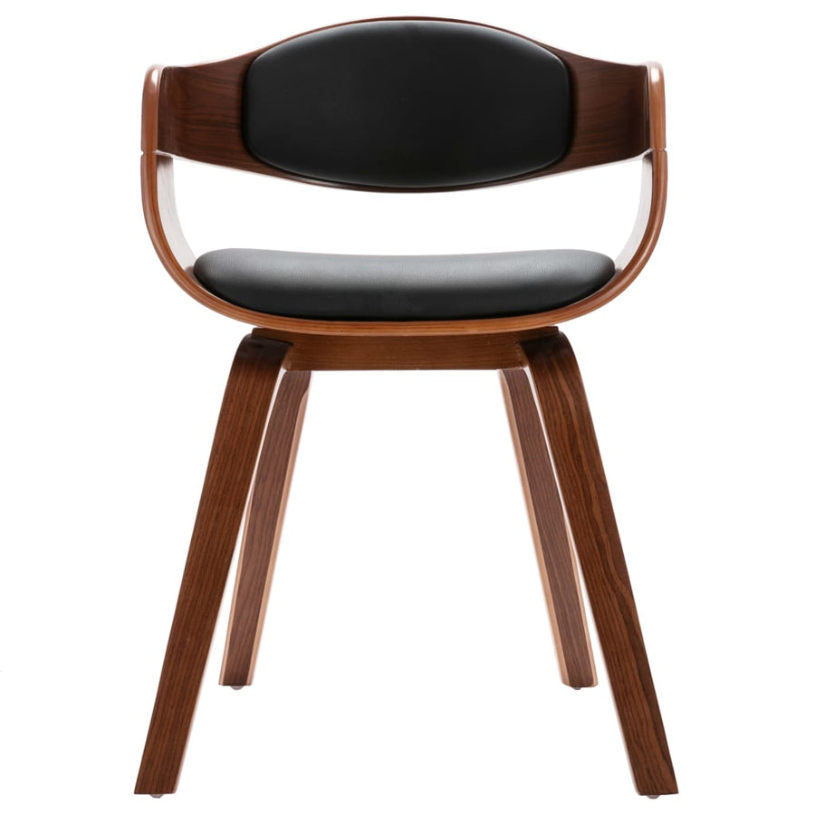 Eetkamerstoelen 6 st gebogen hout en kunstleer